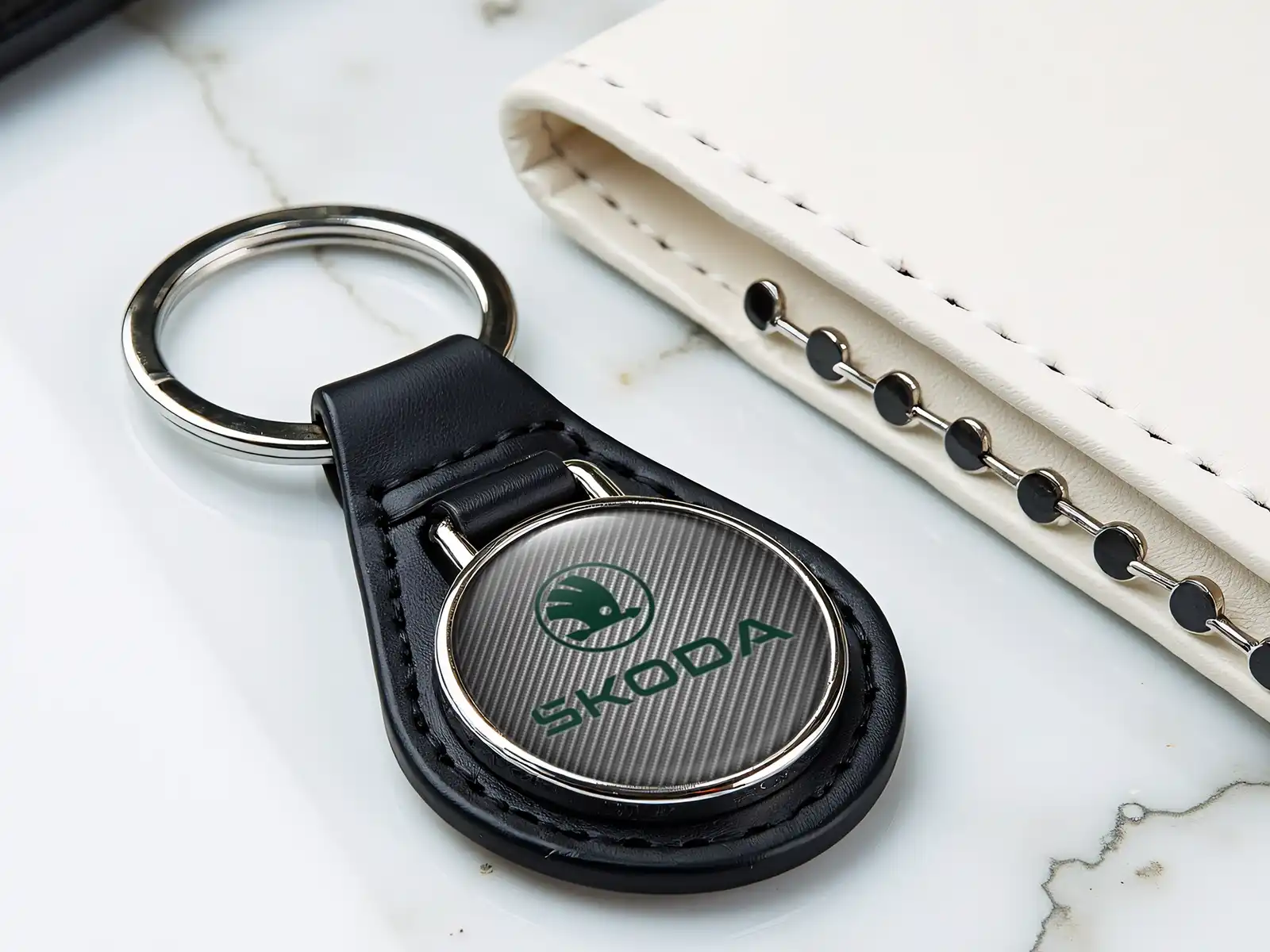Skoda Leather Key Wallet Durable Design Limited Luxury